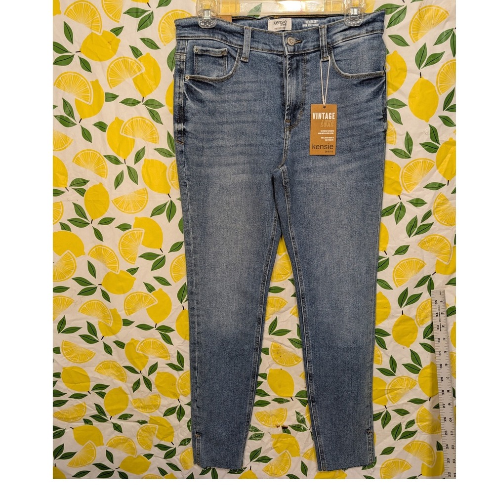 Kensie The Kelsey High Rise Skinny Jeans Womens 4/27 Blue NWT Vintage Luxe